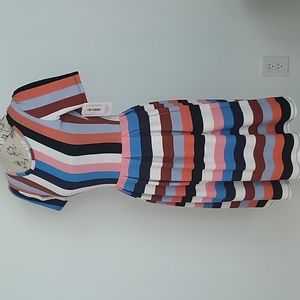 Super cute unicorn striped Lularoe Amelia dress XS